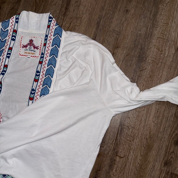 Johnny Was LA • Aztec Embroidered Fly Away Open Drape Cardigan - Picture 13 of 14